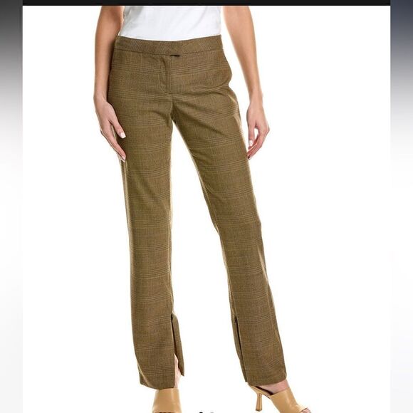 NWT $375 Rag & Bone Beige Rebecca Plaid Pant Size 8